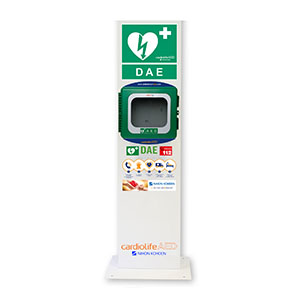 Totem per defibrillatore da interno ed esterno